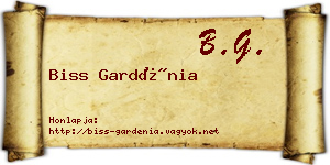 Biss Gardénia névjegykártya